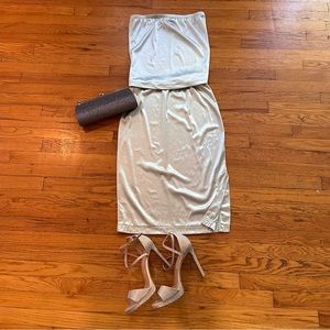 Two piece bodycon satin dress SZ M